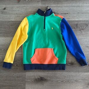 Colorblock Hoodie Polo by Ralph Lauren Youth, size medium